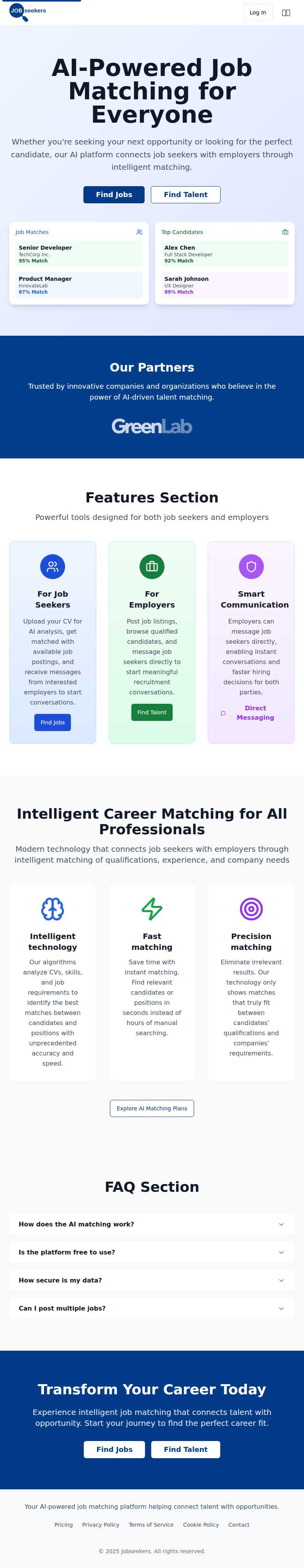 Jobseekers Homepage